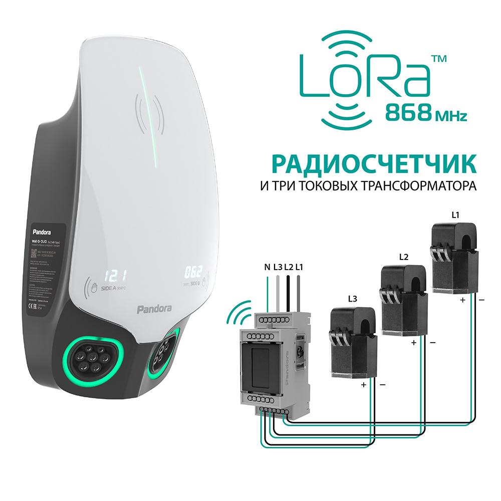 Pandora Wall-E DUO LoRa AC 22+22 кВт