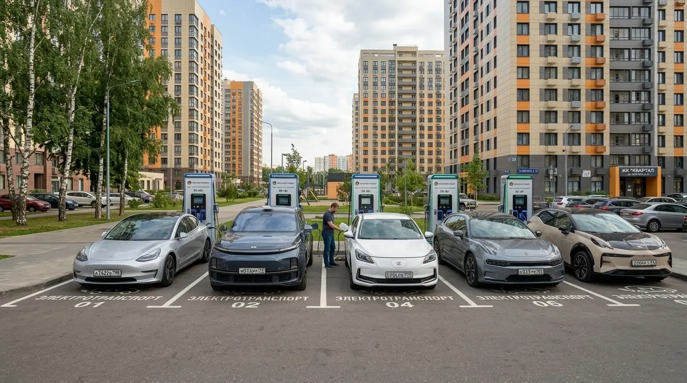 Зарядные станции в жилом комплексе